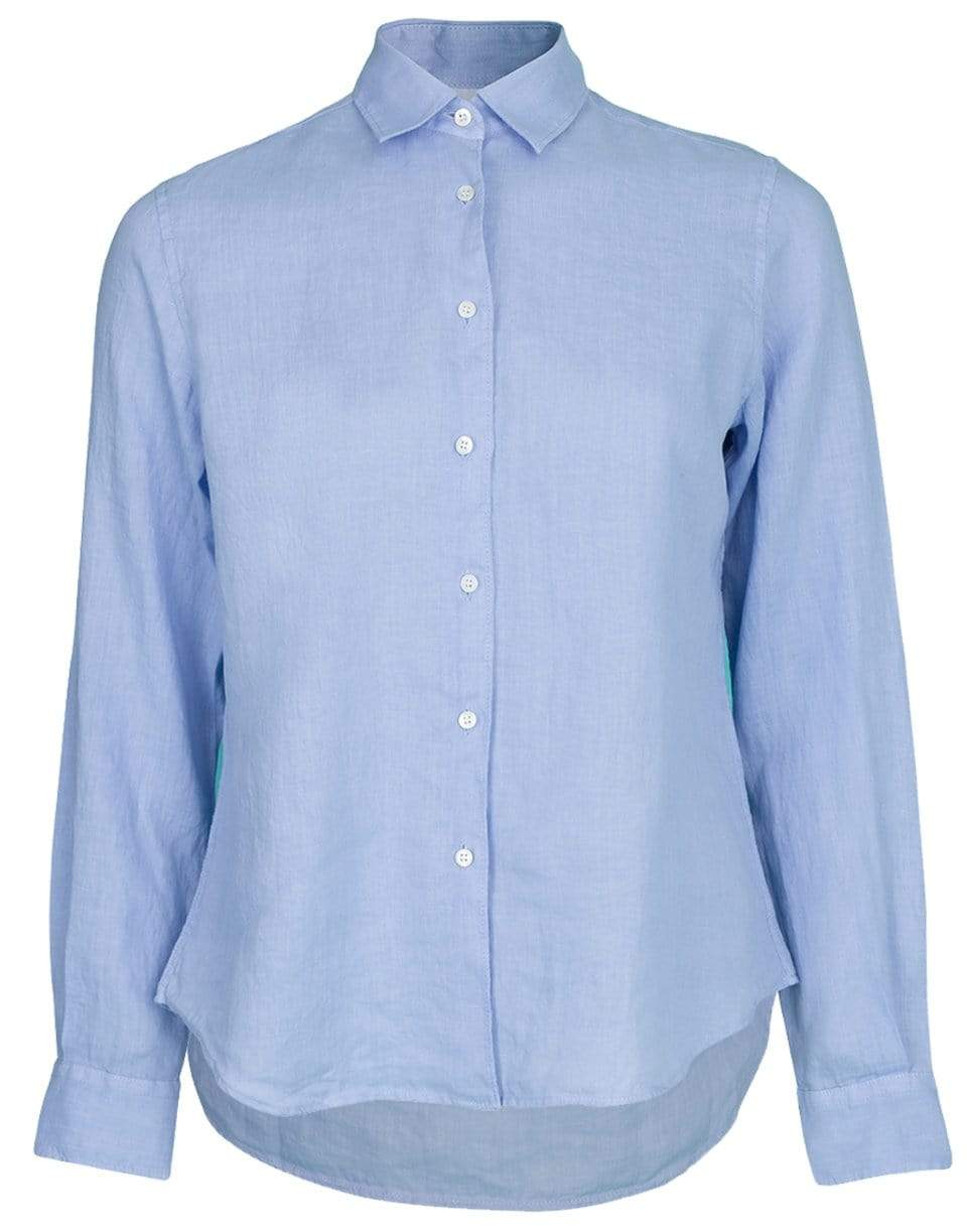 ASPESI-Classic Long Sleeve Linen Blouse-