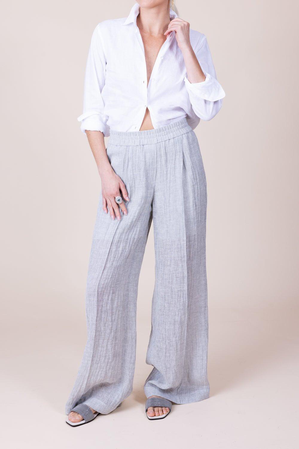 ASPESI-Long Sleeve Button Shirt - White-