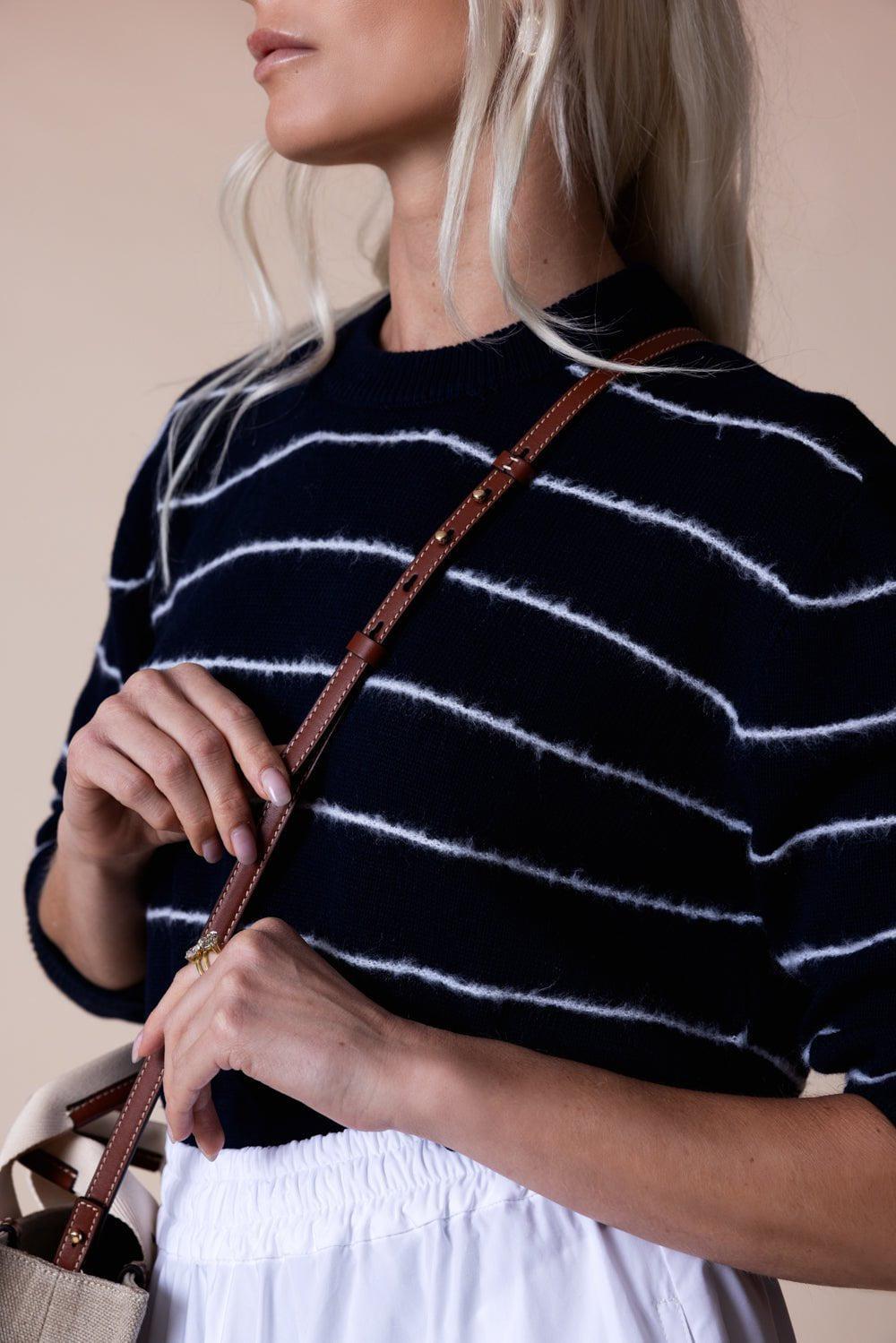 ASPESI-Crewneck Jumper - Blue Stripe-