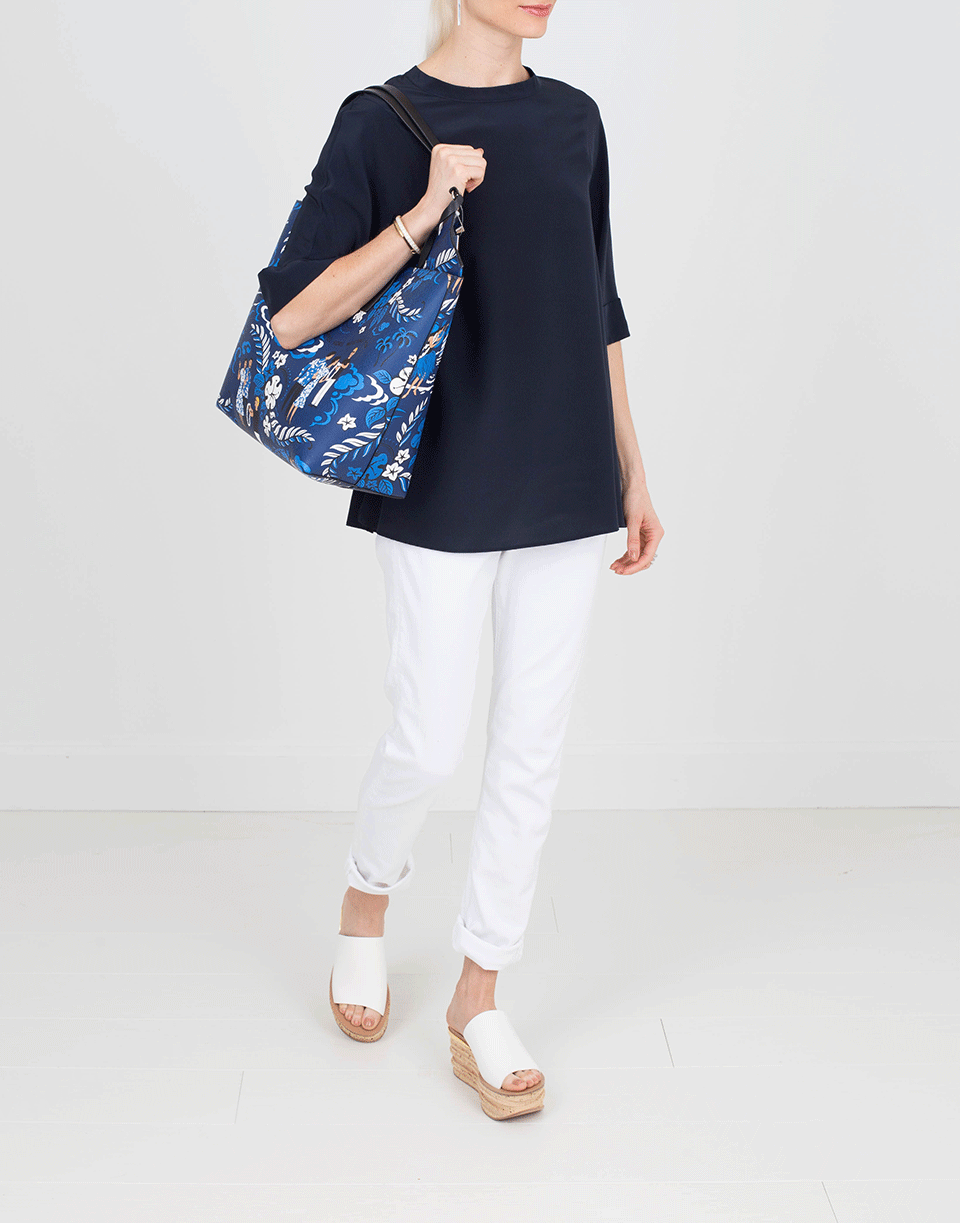 ASPESI-Rolled Sleeve Top-