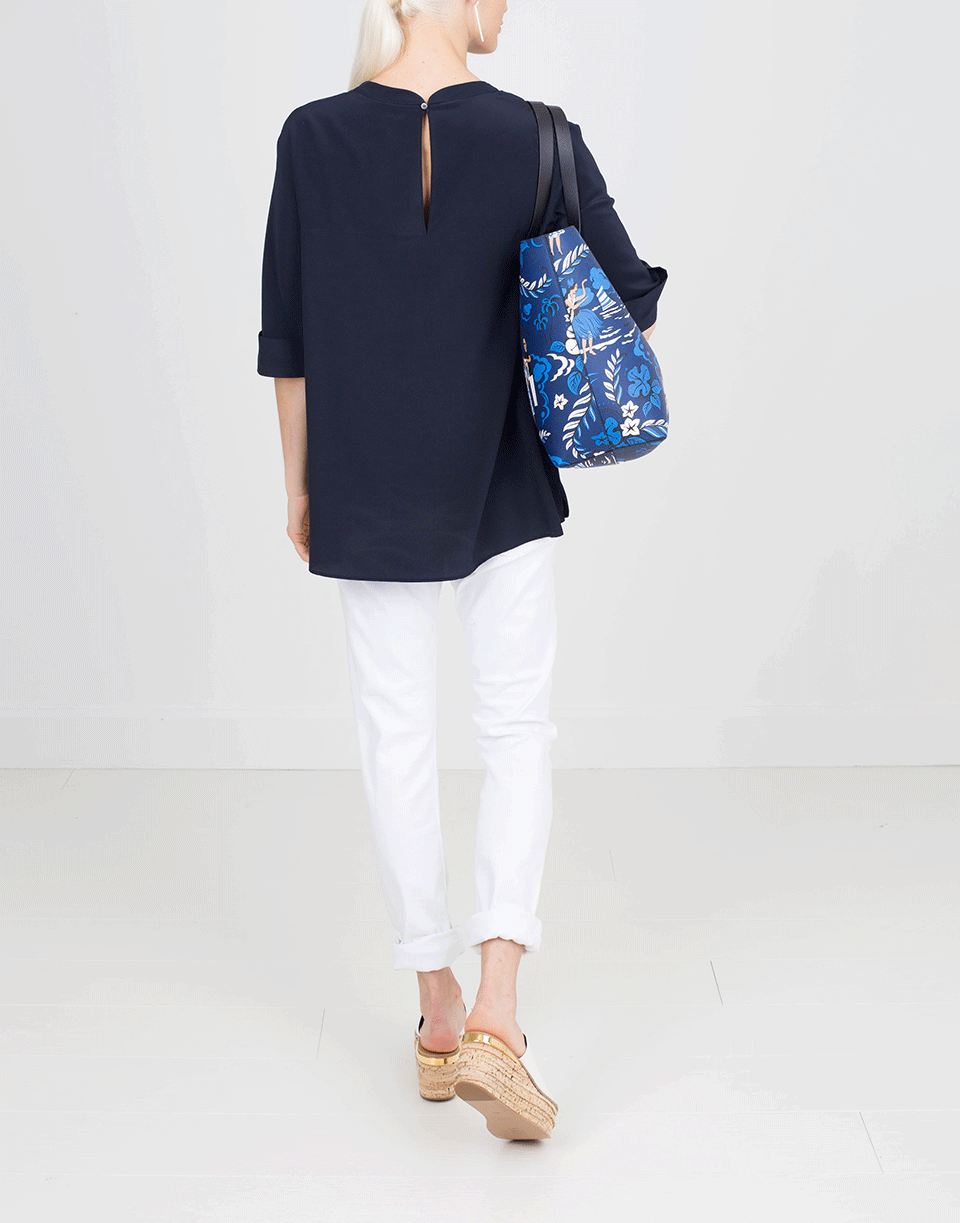 ASPESI-Rolled Sleeve Top-