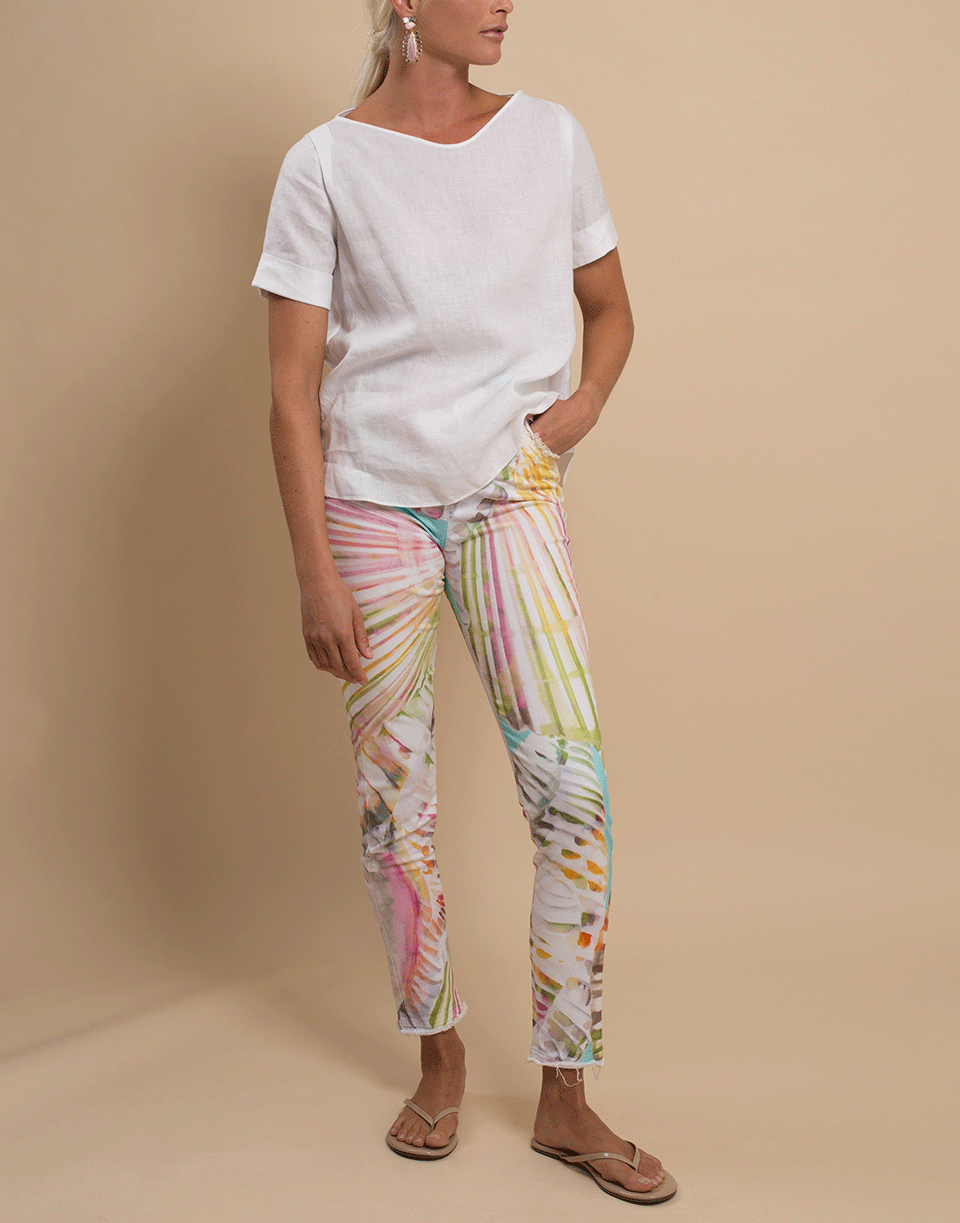ASPESI-Open V-Neck Boxy Top-
