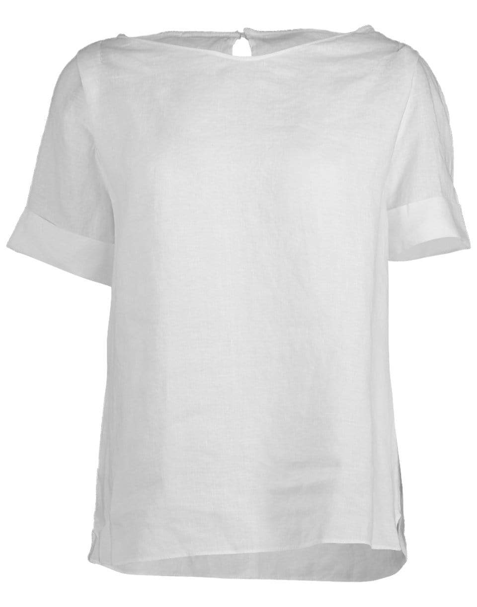 ASPESI-Open V-Neck Boxy Top-