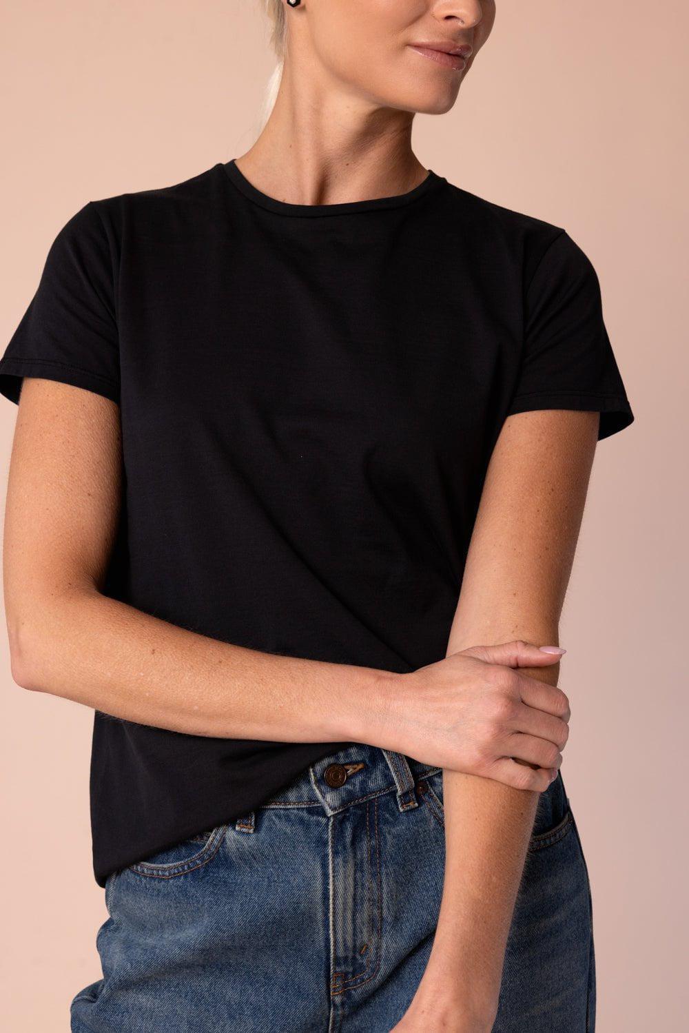ASPESI-Crew Neck Tee - Black-