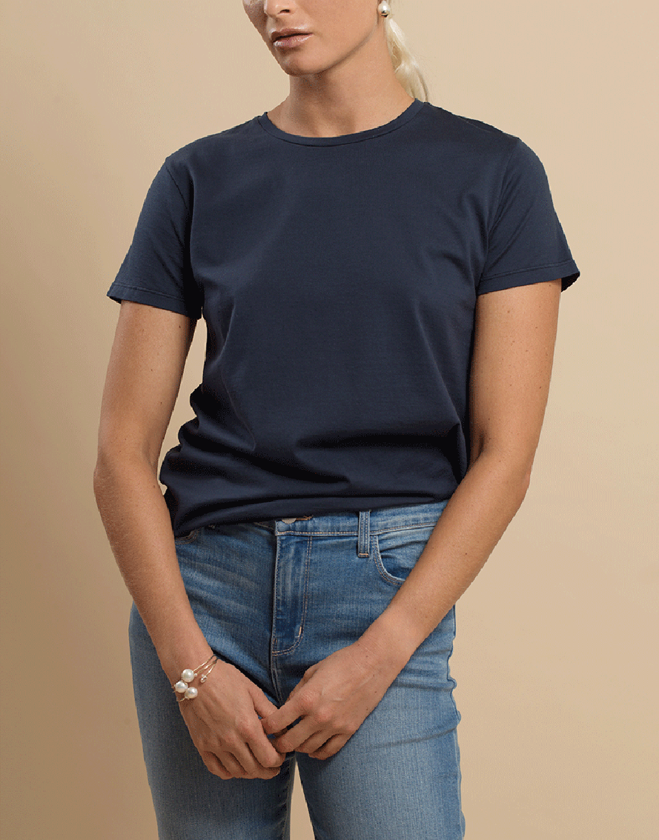 ASPESI-Navy Crewneck T-shirt-