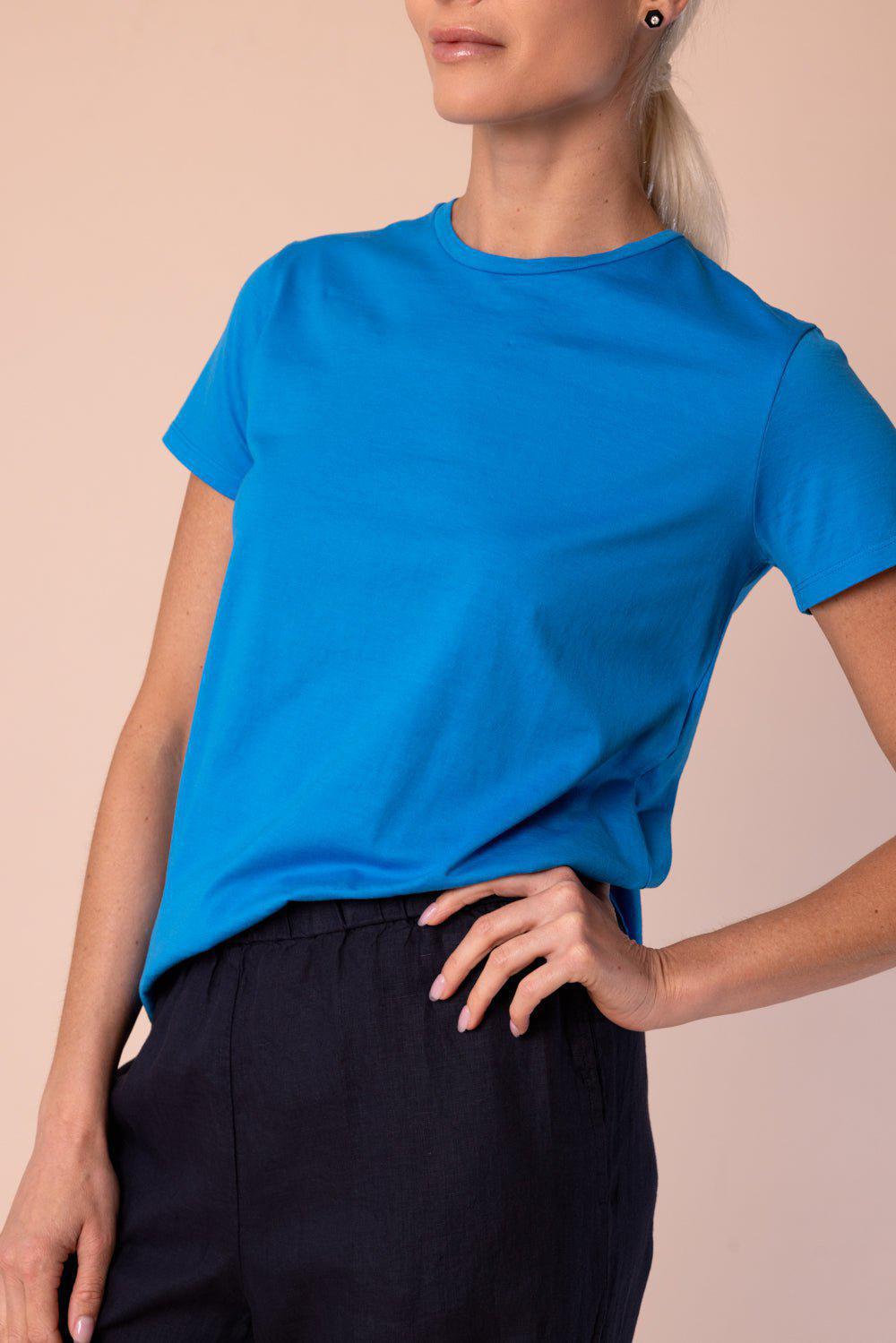 ASPESI-Crew Neck Tee - Sky Blue-