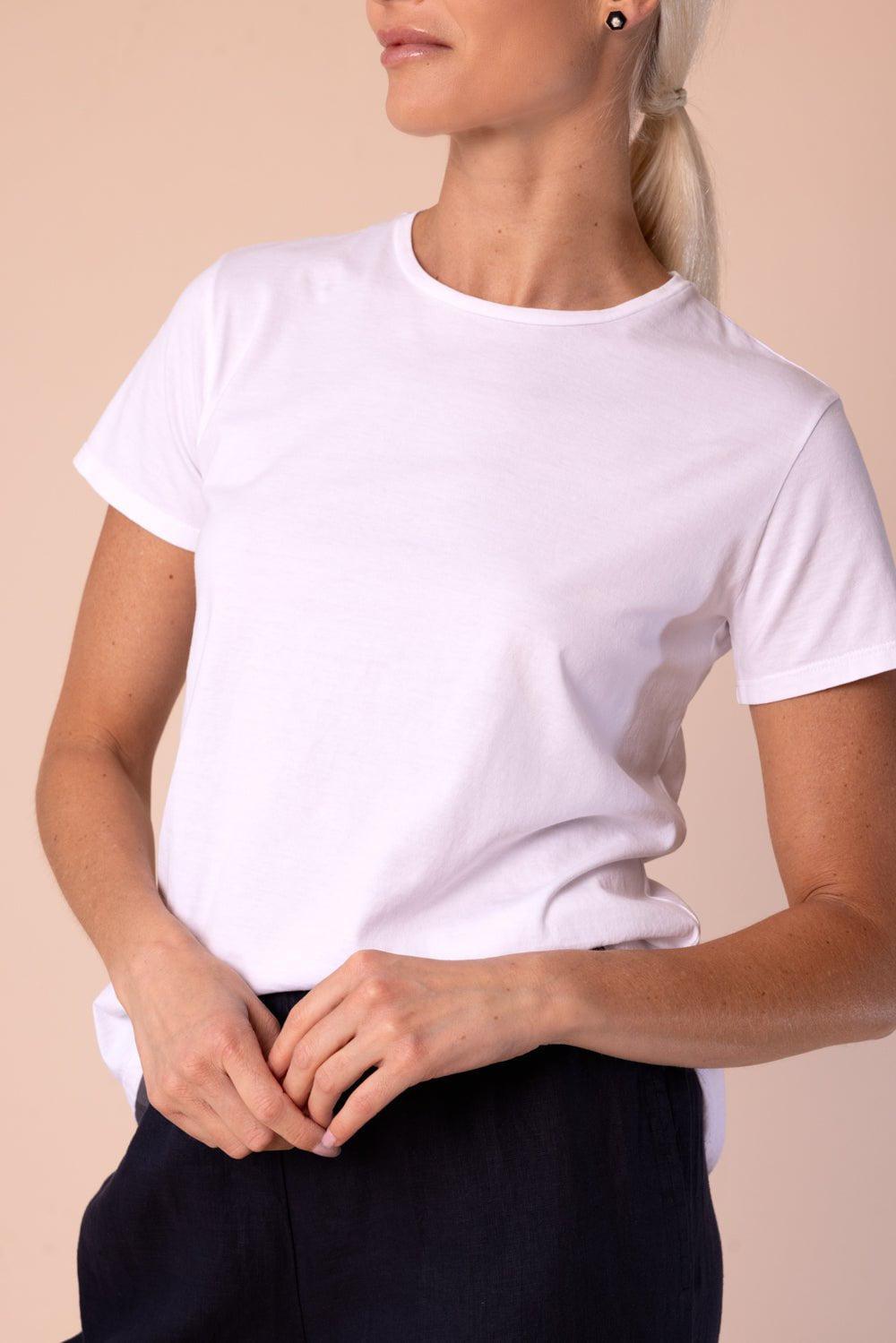 ASPESI-Crew Neck Tee - White-
