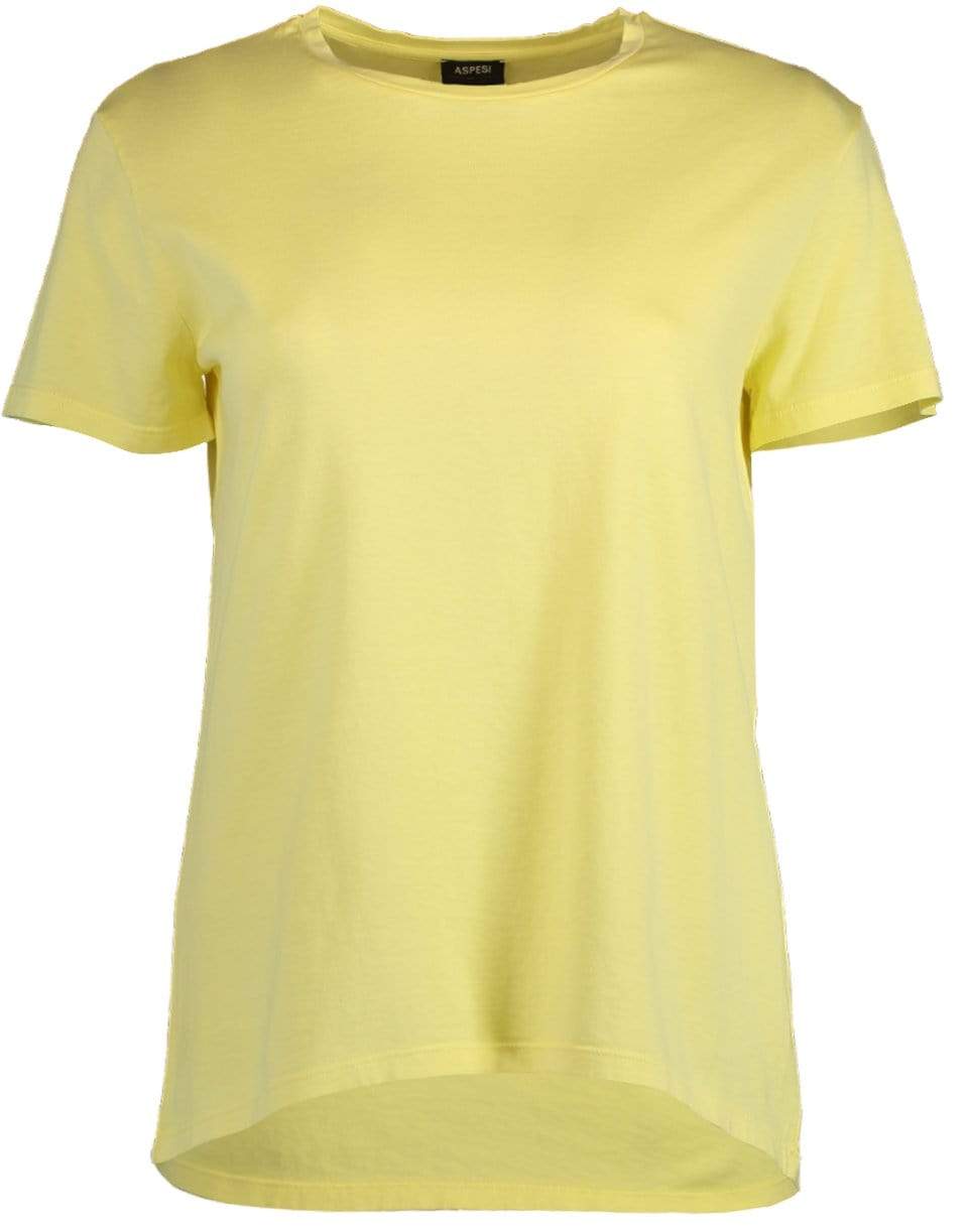 ASPESI-Yellow Crewneck T-shirt-