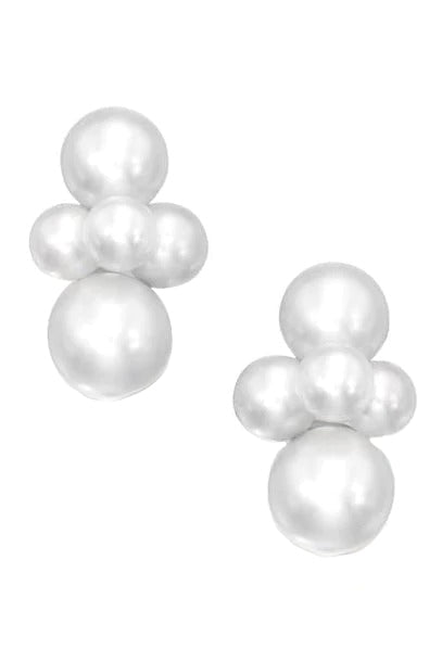ASSAEL-South Sea Akoya Large Bubble Earrings-WHITE GOLD