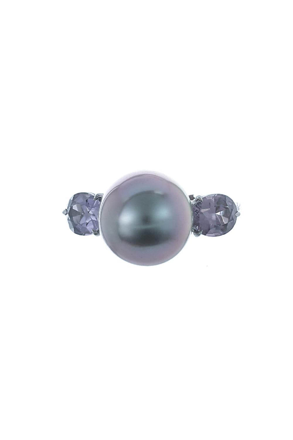 Tahitian Pearl Colors Collection Ring-PLATINUM-6.5-JEWELRYFINE JEWELRING-ASSAEL
