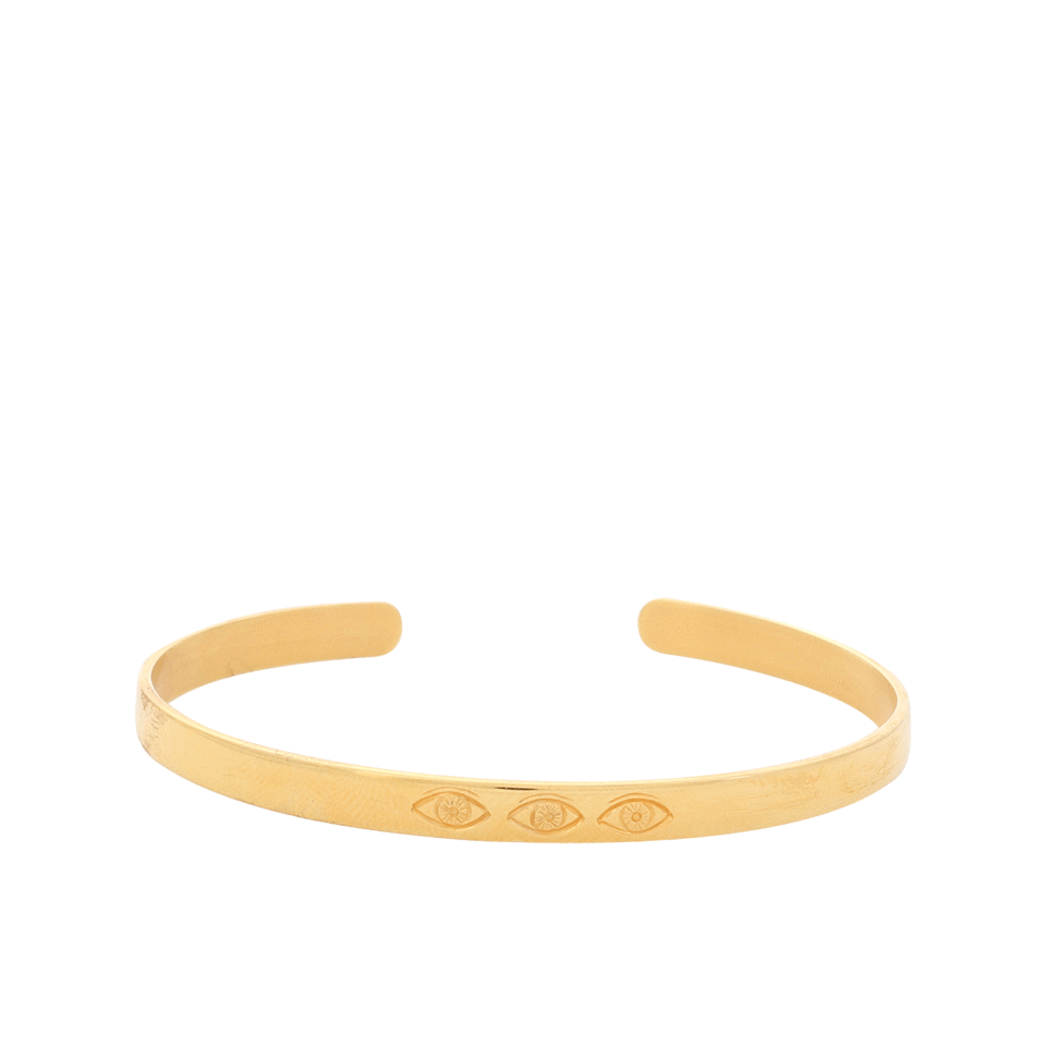AURELIE BIDERMANN-Eye Engraved Bangle-SILVER
