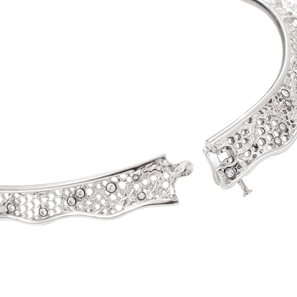 AURELIE BIDERMANN-Dentelle Diamond Lace Collar Necklace-WHITE GOLD