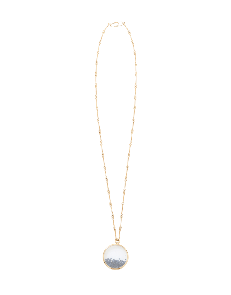 AURELIE BIDERMANN-Sapphire Chivor Pendant Necklace-YELLOW GOLD