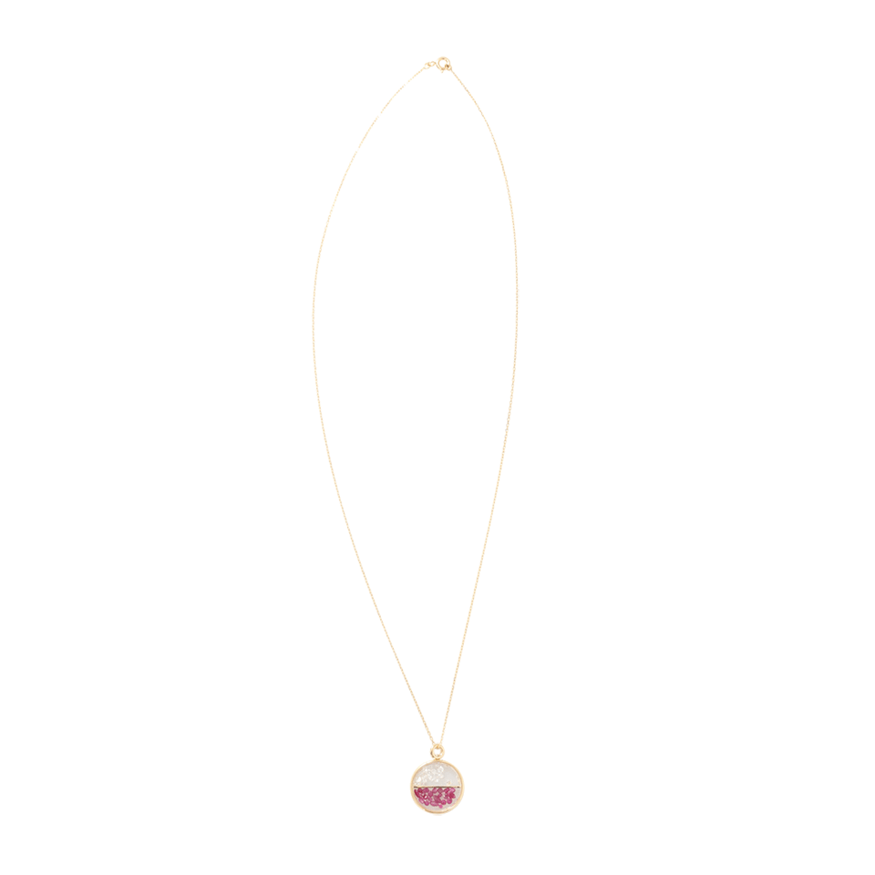 AURELIE BIDERMANN-Toi And Moi Ruby Necklace-YELLOW GOLD