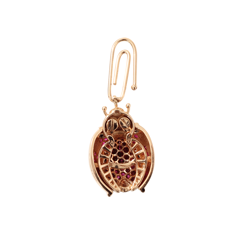 AURELIE BIDERMANN-Ruby Lady Bird Pendant-ROSE GOLD