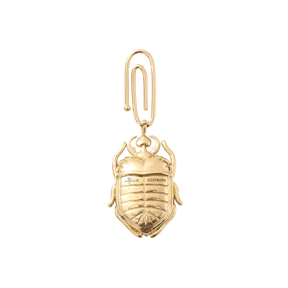AURELIE BIDERMANN-Large Beetle Charm-YELLOW GOLD