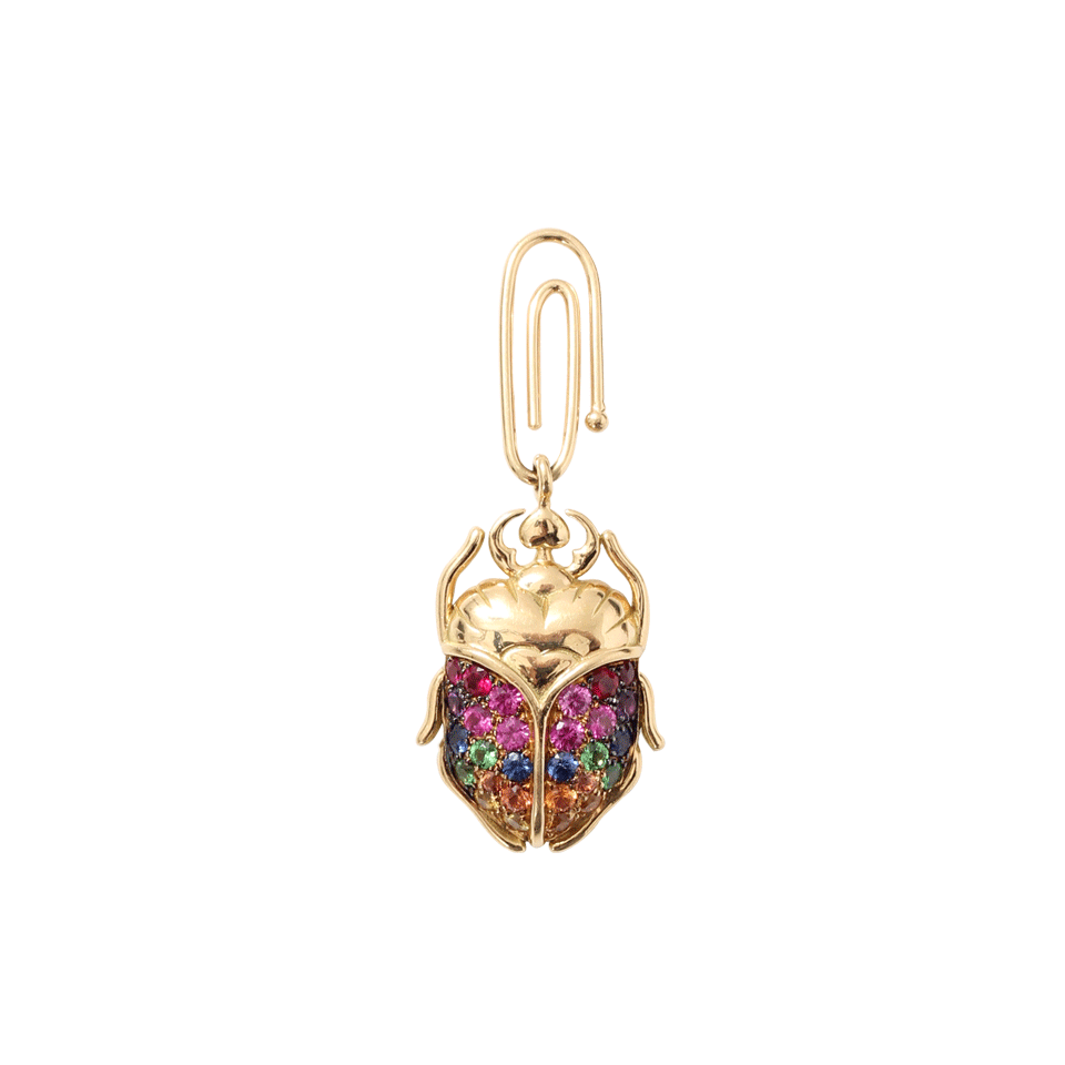 AURELIE BIDERMANN-Large Beetle Charm-YELLOW GOLD