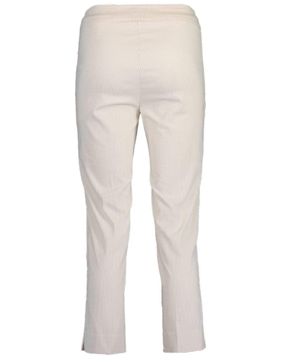 AVENUE MONTAIGNE-Seersucker Skinny Cropped Pant-