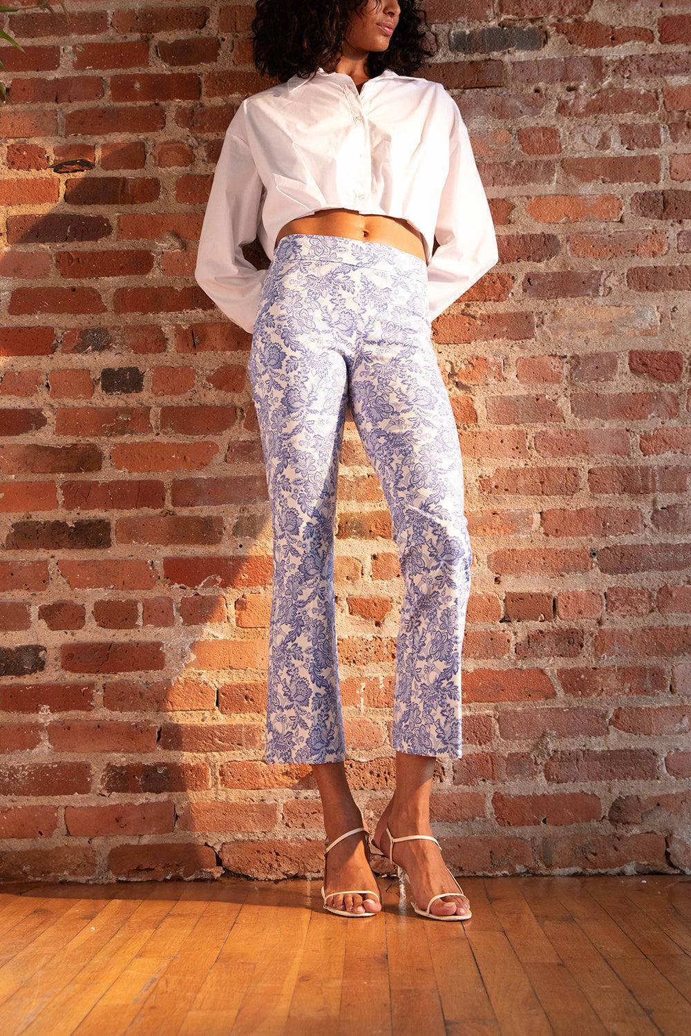 Leo Crop Flare Pant - Paisley-PAISLEY-0-CLOTHINGPANTCROPPED-AVENUE MONTAIGNE