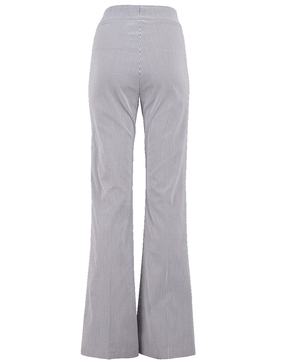AVENUE MONTAIGNE-Stripe Seersucker Flare Pant-