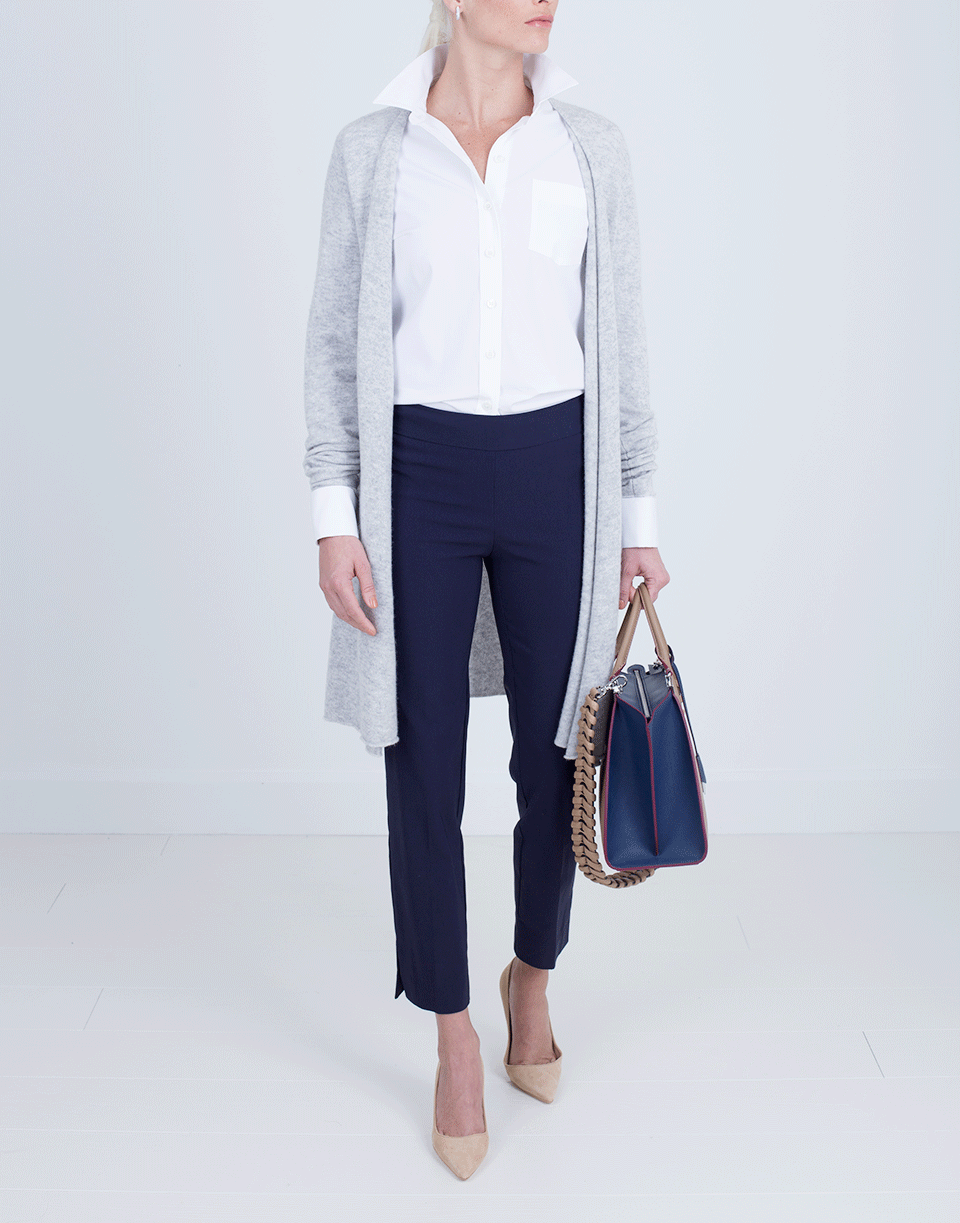 AVENUE MONTAIGNE-Venezia Pull-On Ankle Slit Pant-