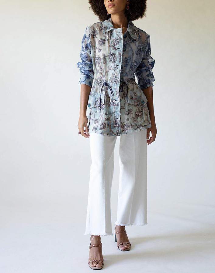 AVENUE MONTAIGNE-White Alex Culotte Pull-On Pant-