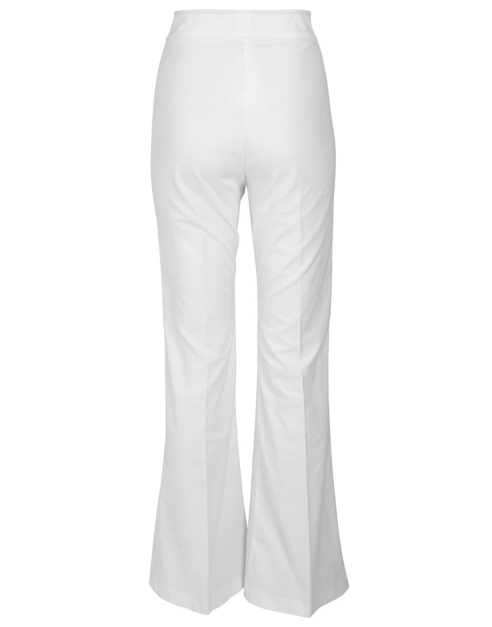 AVENUE MONTAIGNE-Bellini White Full Length Flare Pant-