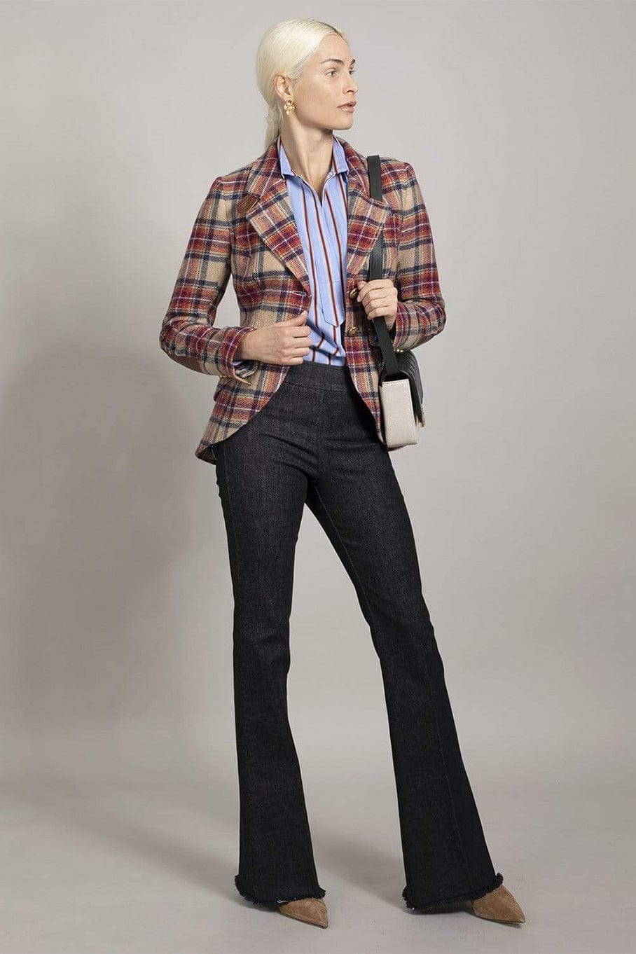 AVENUE MONTAIGNE-Bellini Denim Fray Pant - Dark Grey-