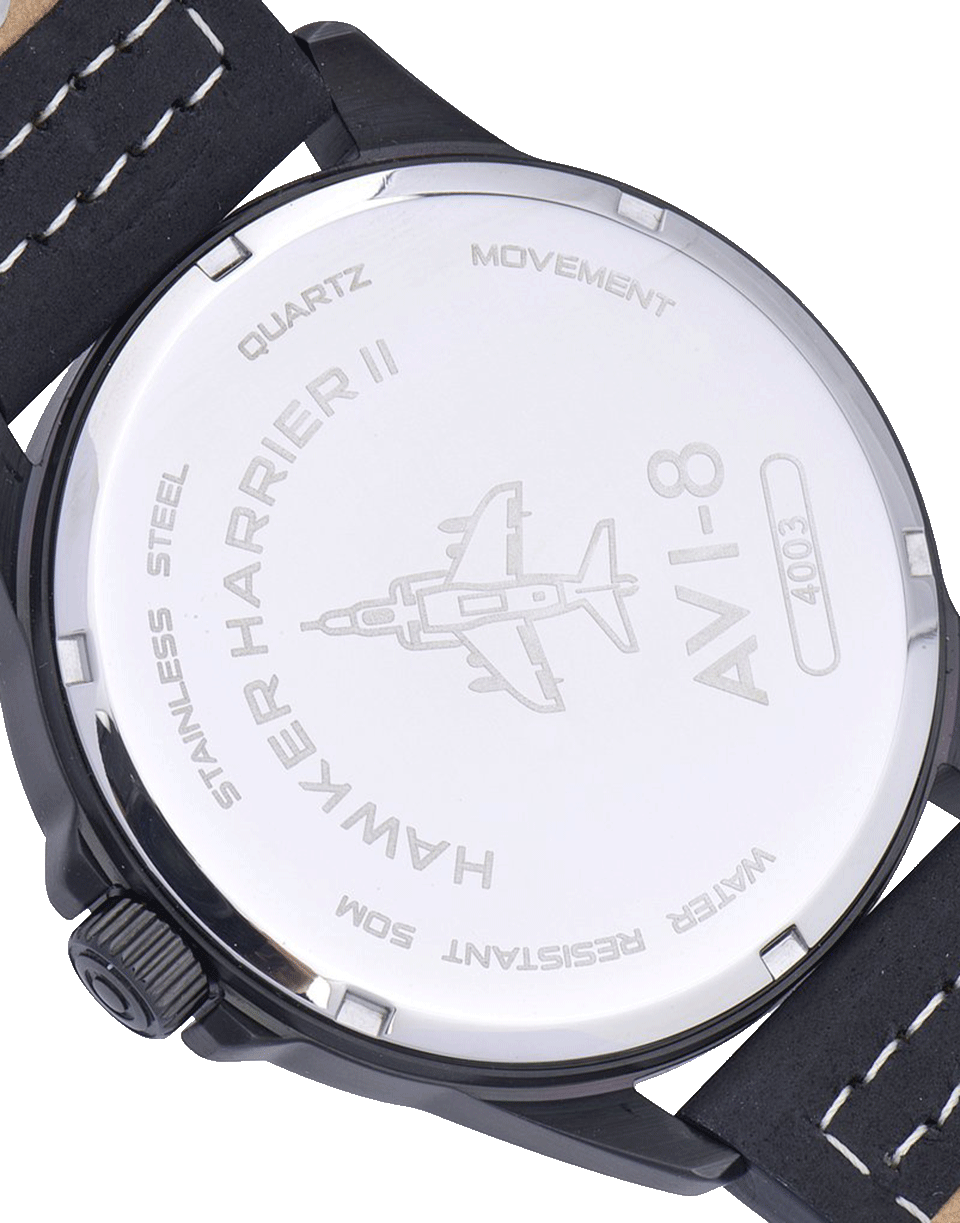 AVI-8-Black Hawker Harrier II Watch-BLACK