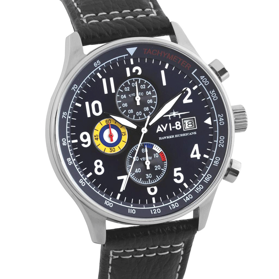 AVI-8-Hawker Hurricane Watch-BLK/NVY