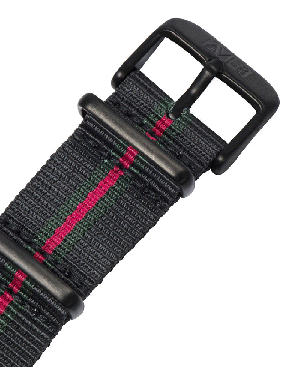AVI-8-Red and Black Hawker Hurricane Watch-RED/BLK