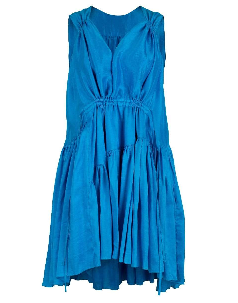AZEEZA-Nella Raw Silk Lagoon Dress-