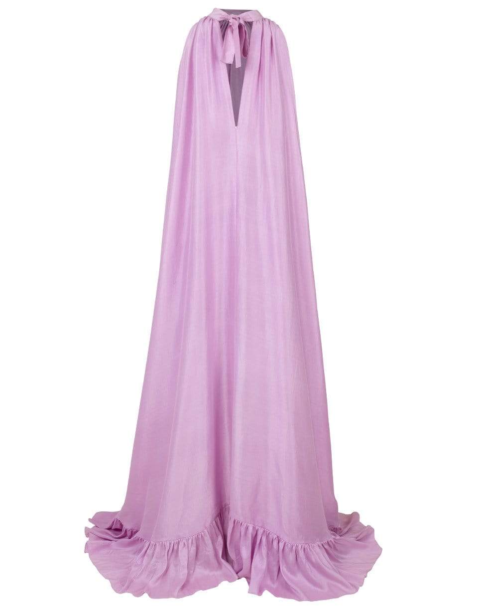 AZEEZA-Plath Raw Silk Gown-LILAC