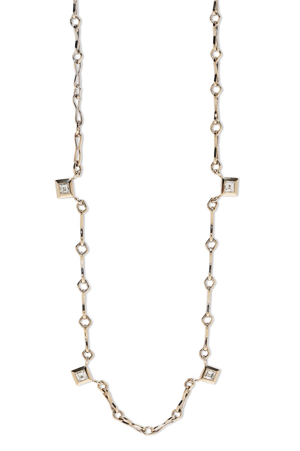 AZLEE-Small Lozenge Link Diamond Chain-