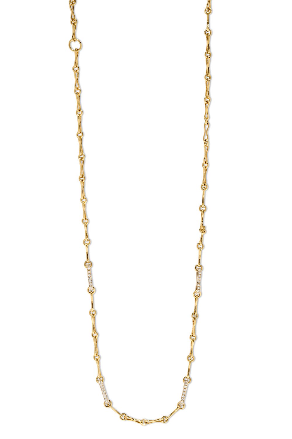 AZLEE-Small Diamond Circle Link Chain-