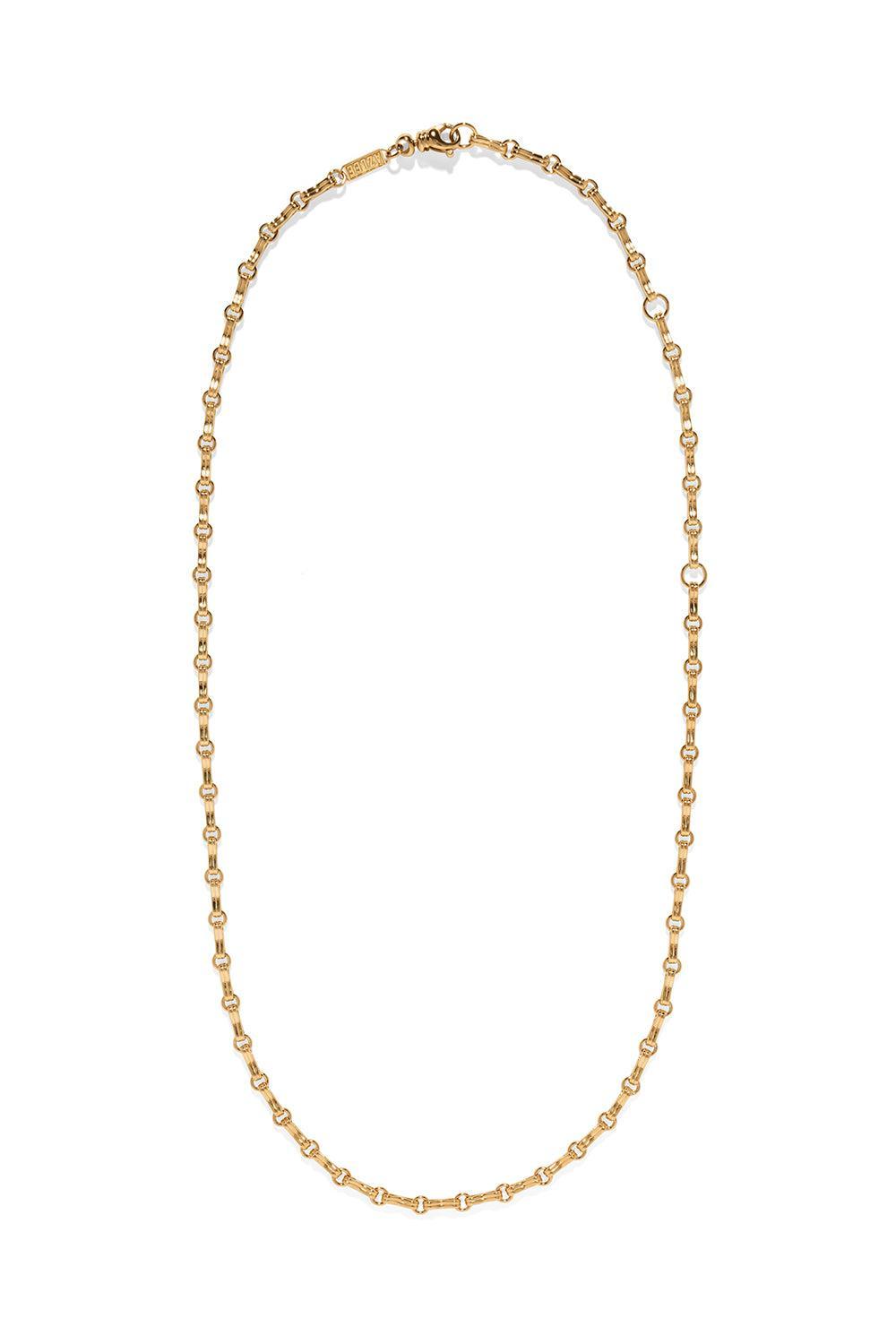 Small Motif Double Link Chain-YELLOW GOLD-18-JEWELRYFINE JEWELNECKLACE O-AZLEE