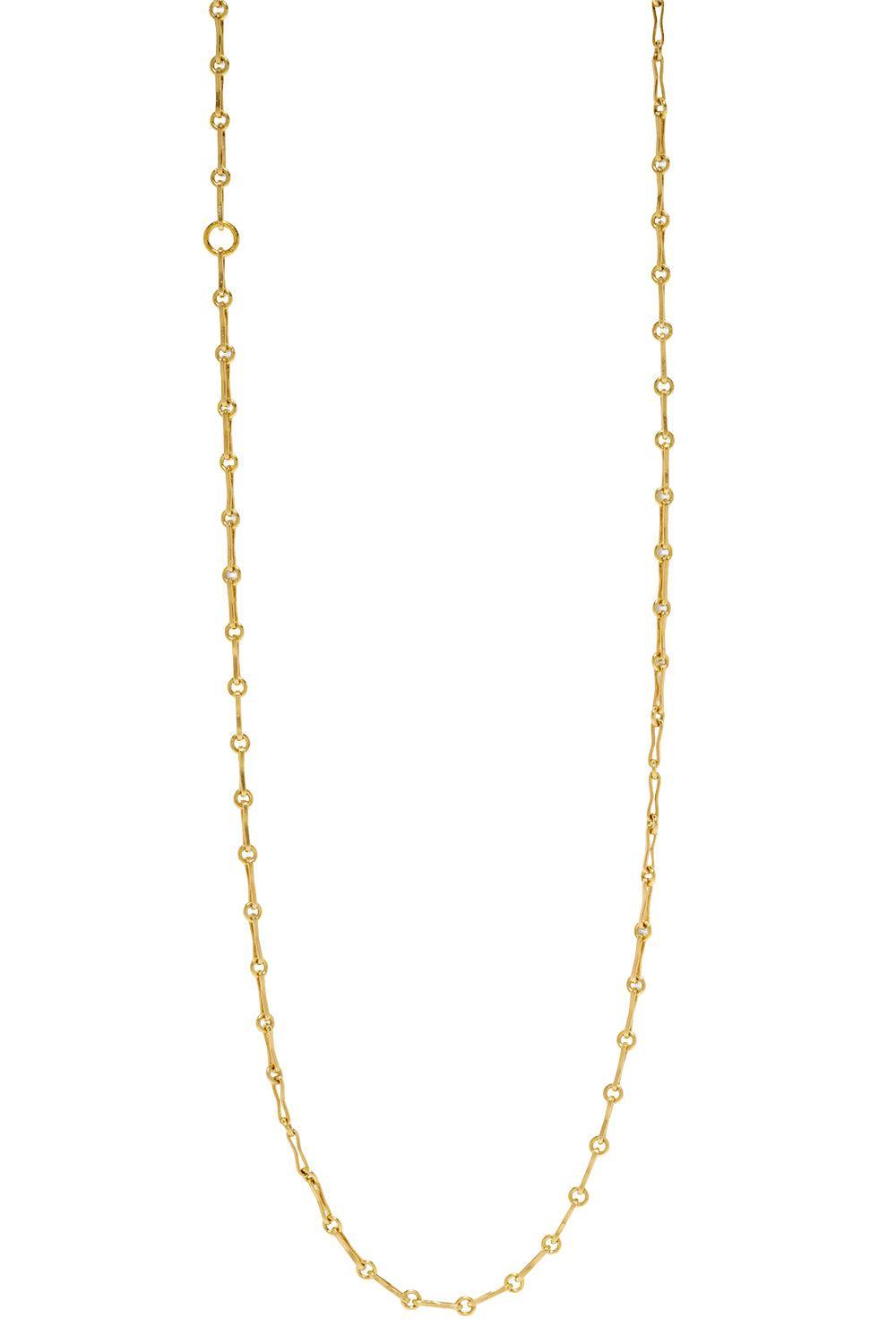 Small Circle Chain Link Necklace-YELLOW GOLD-32-JEWELRYFINE JEWELNECKLACE O-AZLEE