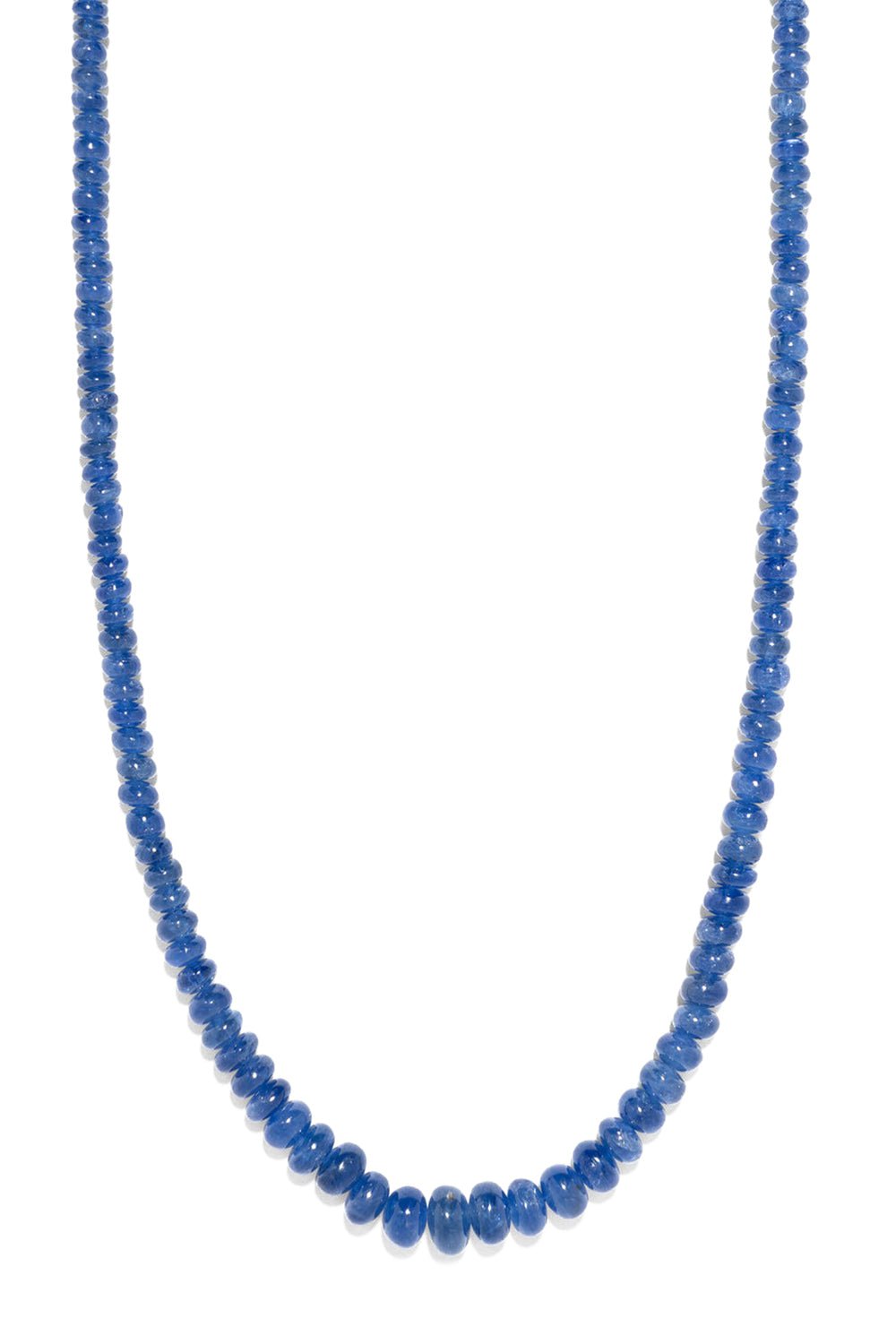 AZLEE-Rich Sapphire Bead Necklace-YELLOW GOLD