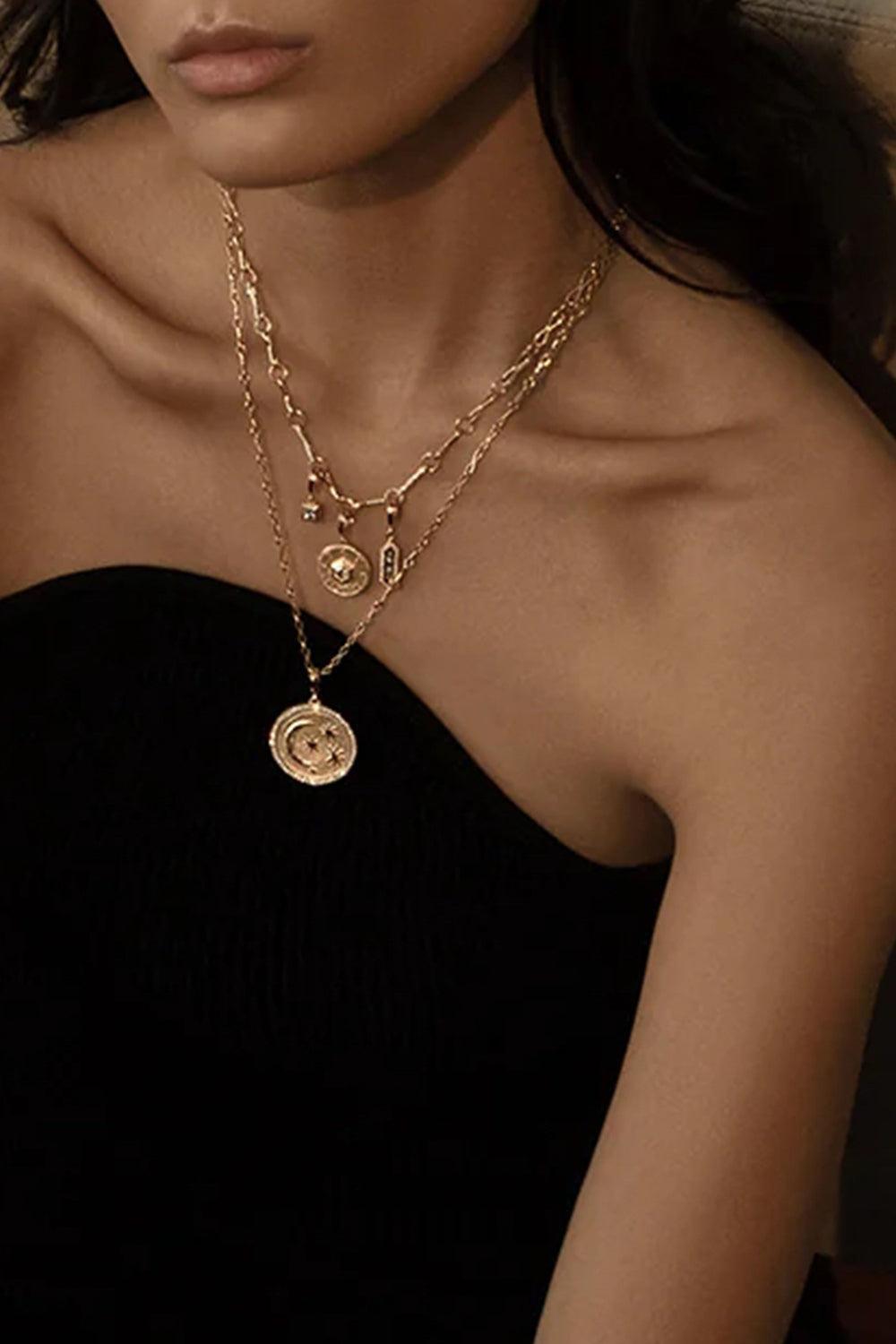 Diamond Cosmic Small Charm-YELLOW GOLD-JEWELRYFINE JEWELPENDANT-AZLEE