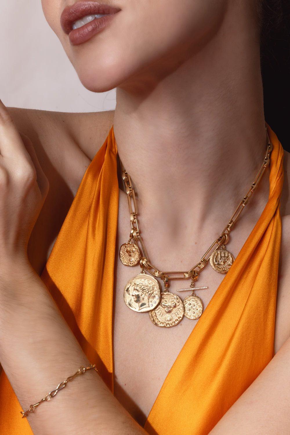 AZLEE-Of the Sea Small Coin-YELLOW GOLD