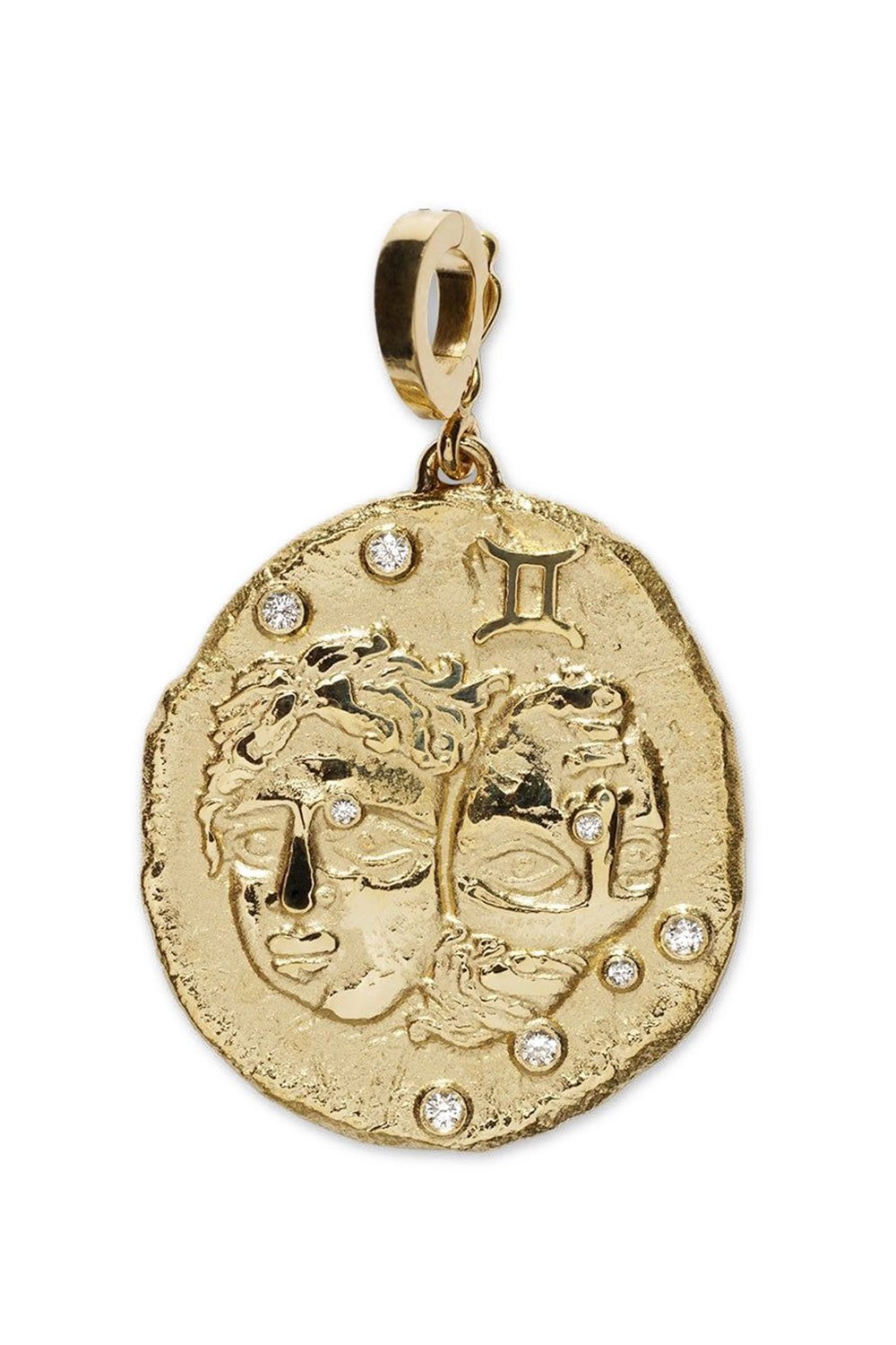 AZLEE-Of The Stars Gemini Large Coin-YELLOW GOLD