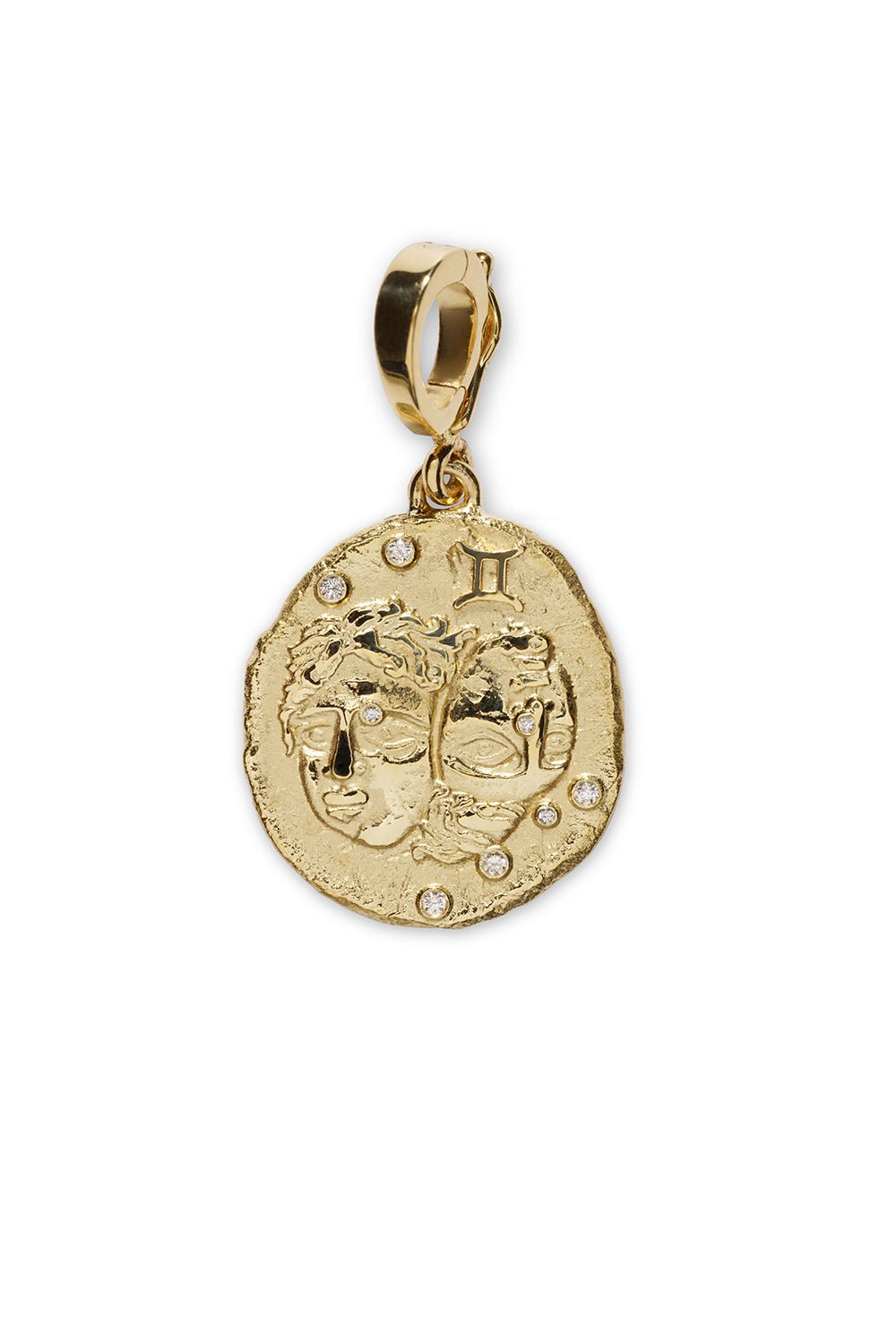 AZLEE-Of The Stars Small Gemini Coin-YELLOW GOLD