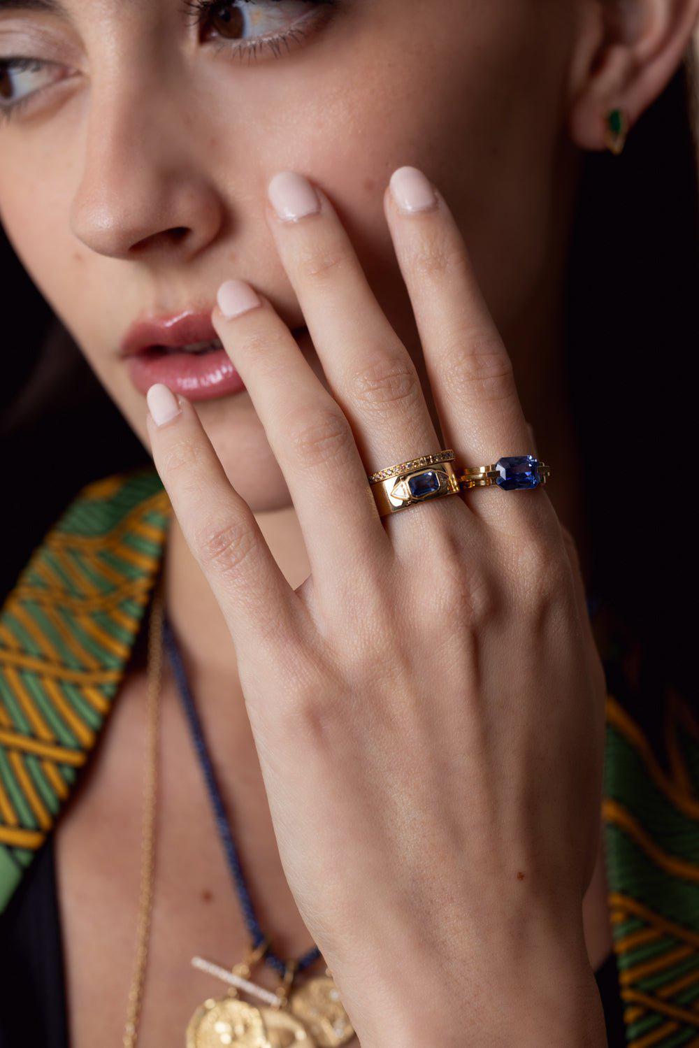 AZLEE-NESW Ring-YELLOW GOLD