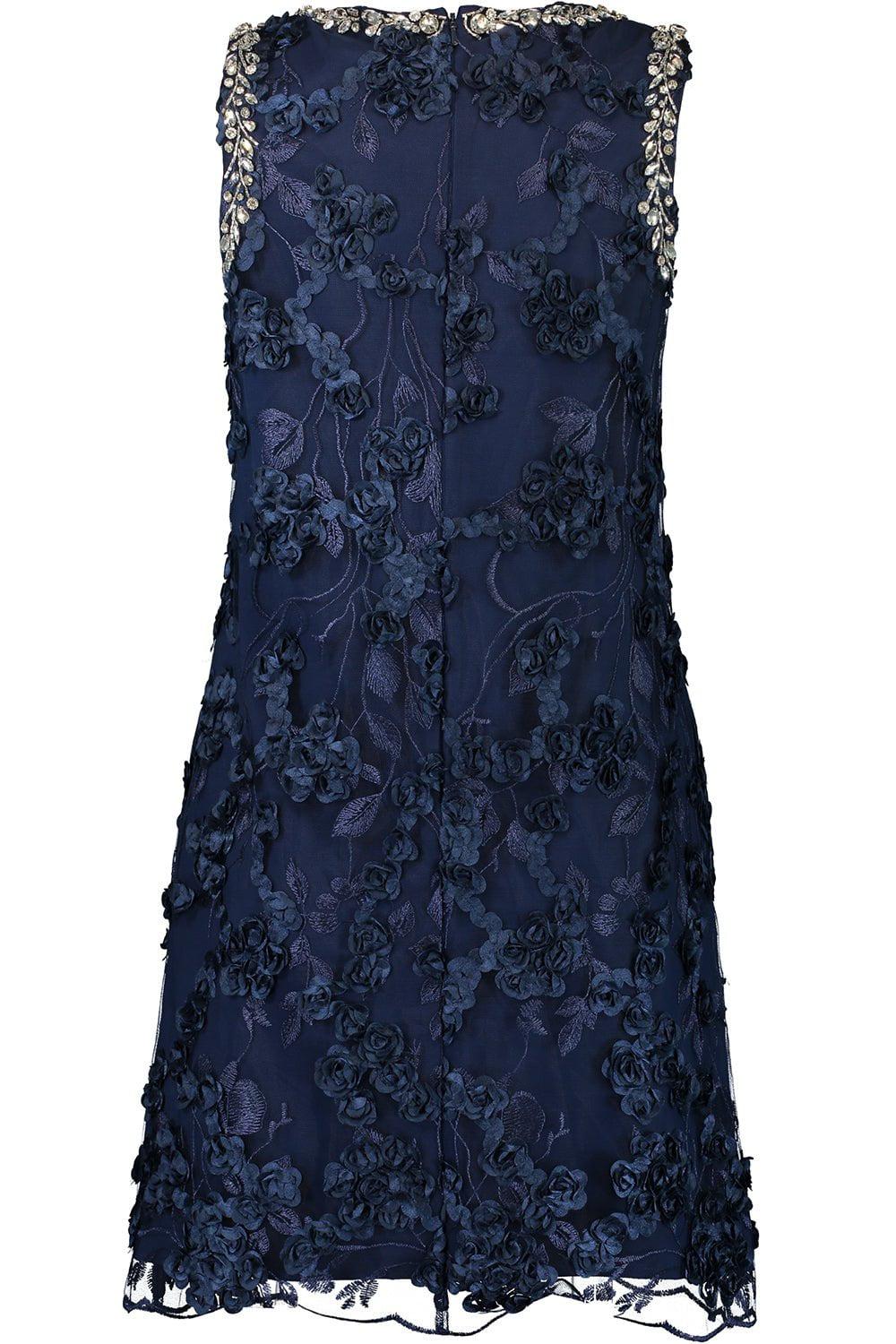 BADGLEY MISCHKA-Embellished Neckline Dress-