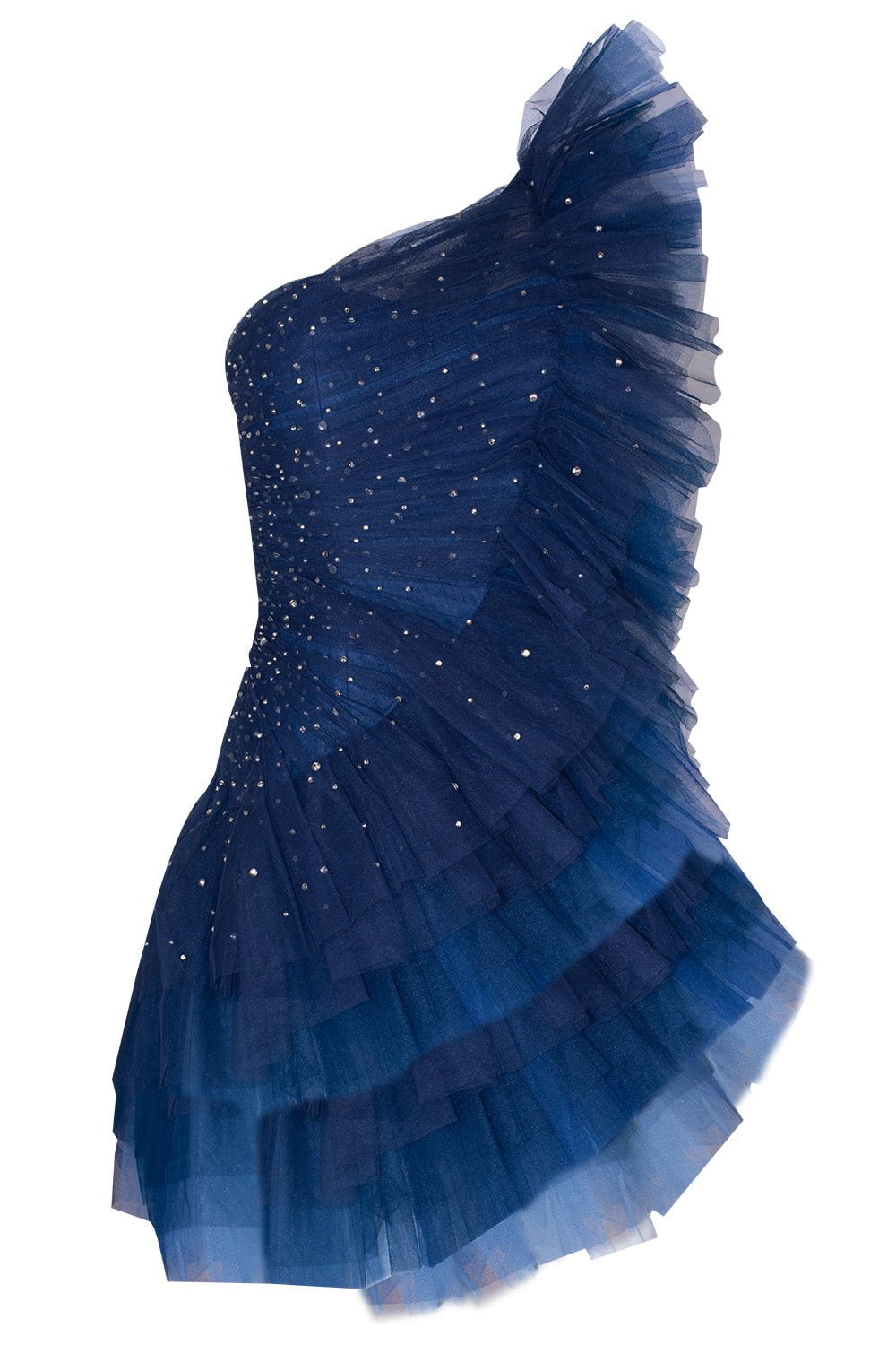 BADGLEY MISCHKA-Asym Pleated Mini Dress-