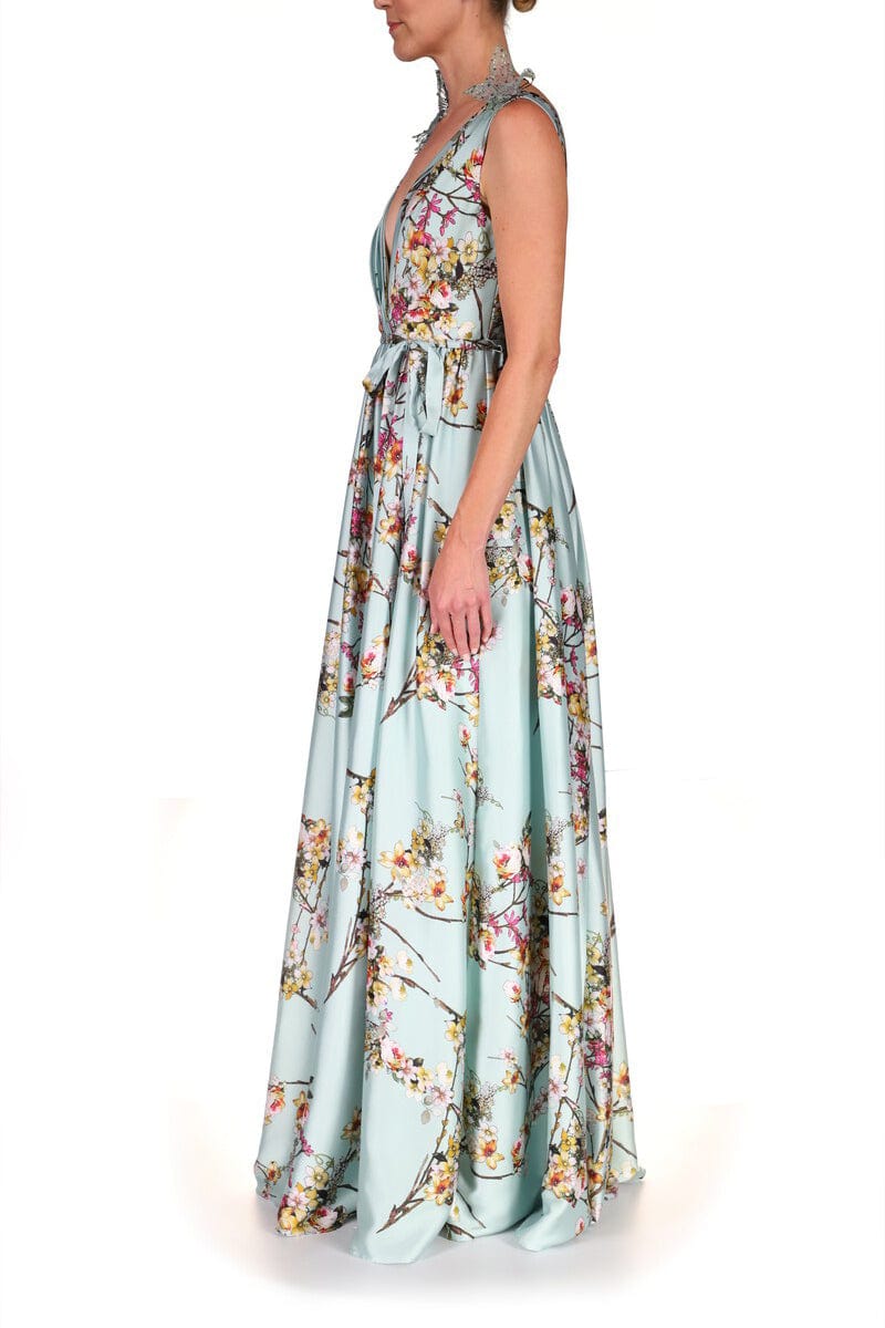 BADGLEY MISCHKA-Butterfly Shoulders Gown-