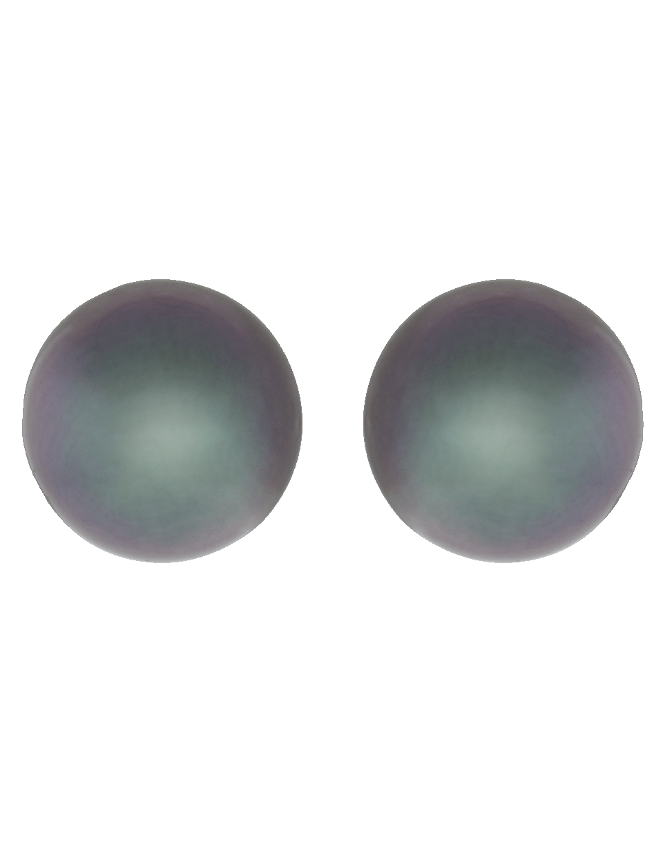 BAGGINS-Tahitian Pear Stud-WHITE GOLD