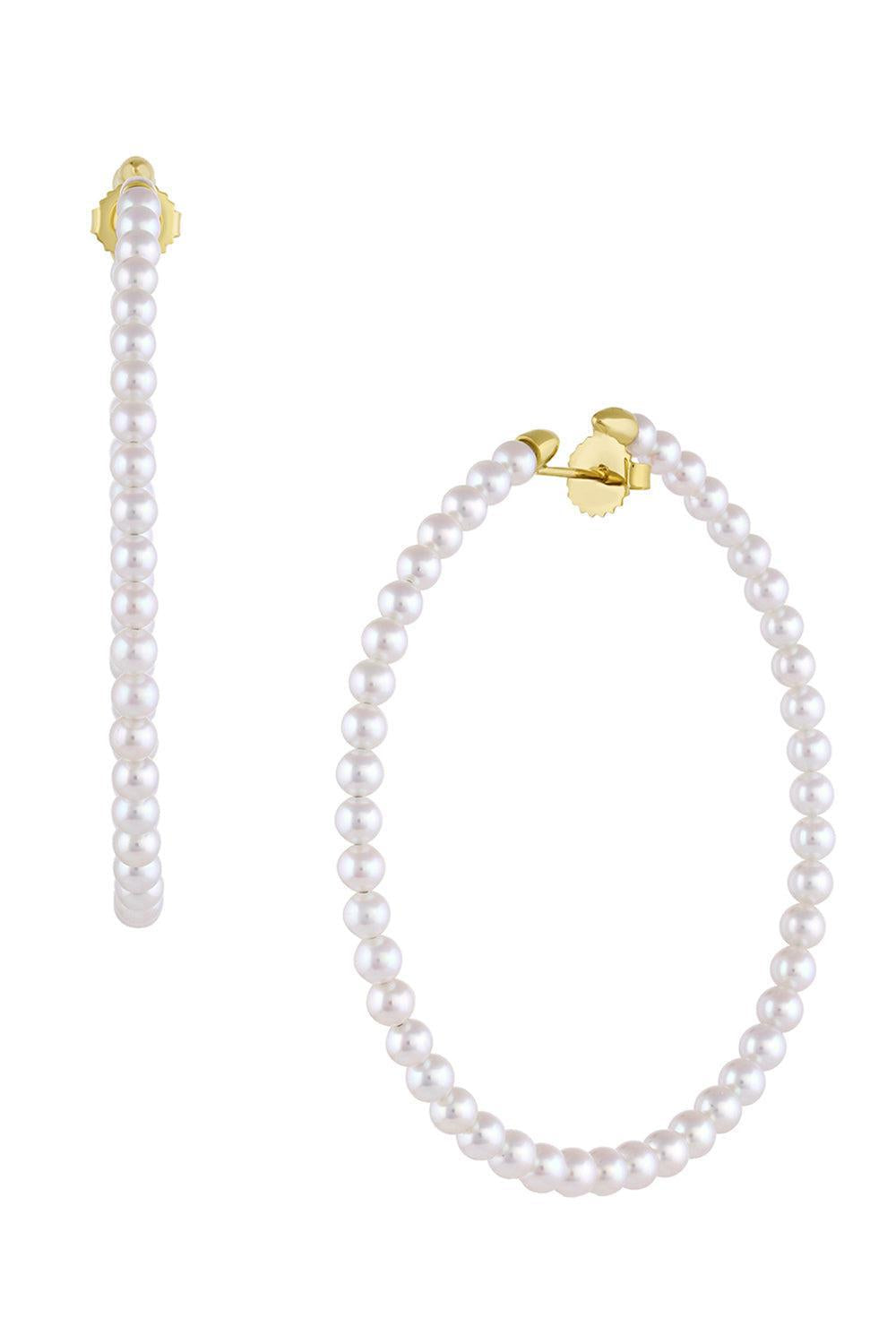 Akoya Hoop Earrings - 2.25in-YELLOW GOLD-JEWELRYFINE JEWELEARRING-BAGGINS