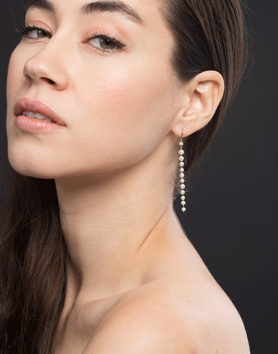 BAGGINS-Akoya Pearl Long Drop Earrings-YELLOW GOLD