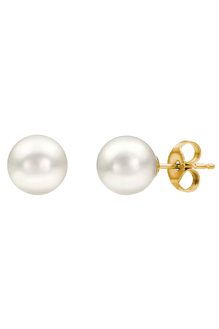BAGGINS-Akoya Pearl Studs 6.5-7mm- Yellow Gold-YELLOW GOLD
